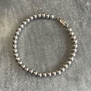 Vintage Sterling Beaded Bracelet